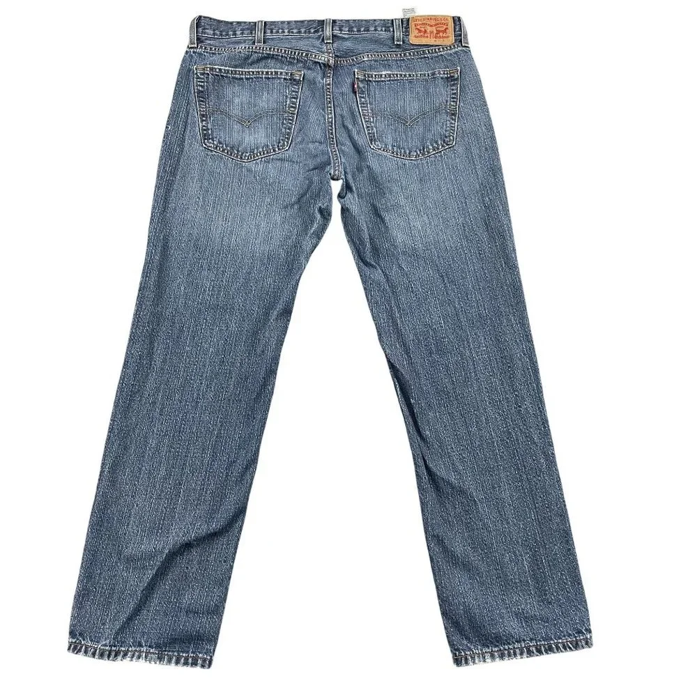 Levis 559 Jeans Mens 38x32 Relaxed Fit Straight Leg Denim Medium Wash Mid‎ Rise